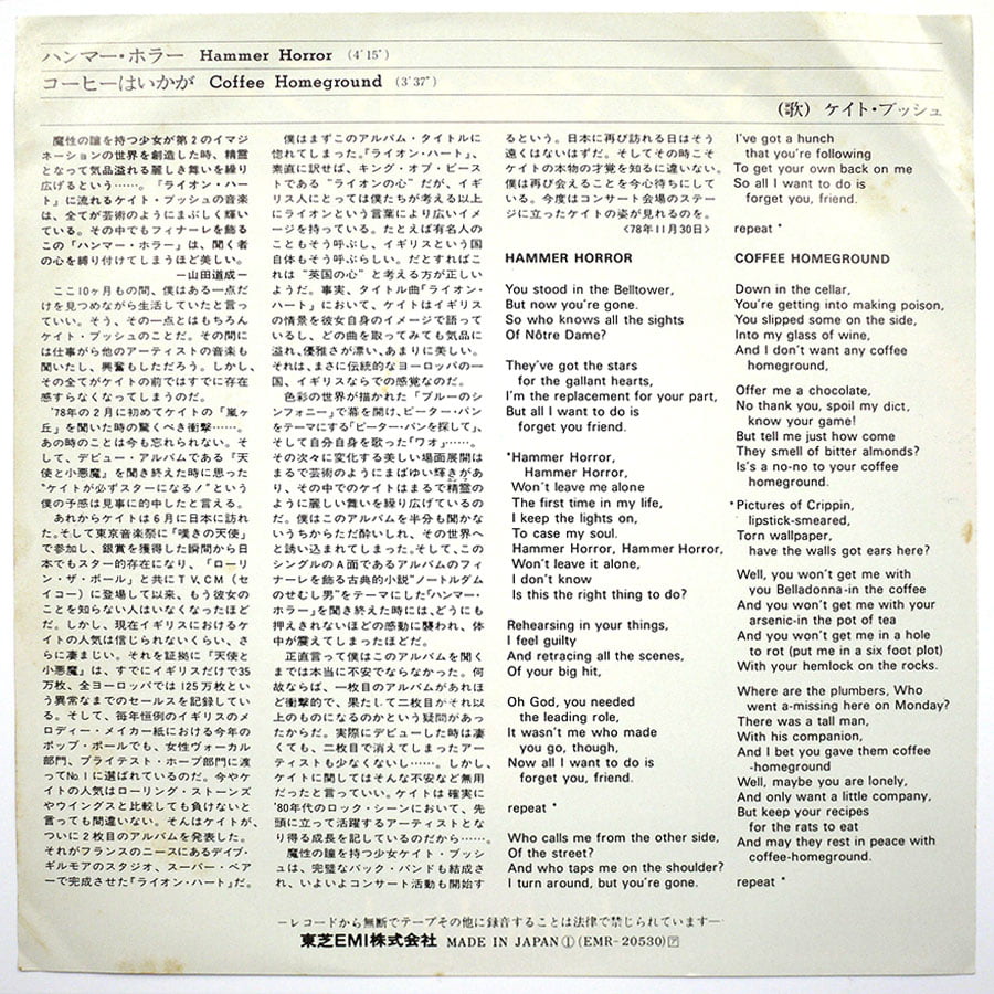 KATE BUSH - Hammer Horror (PROMO) - Image 2