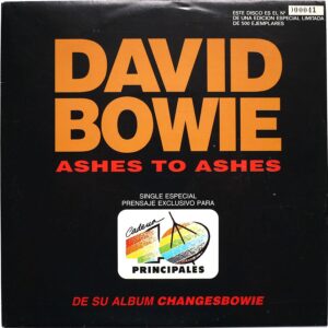 DAVID BOWIE - Ashes To Ashes (PROMO ONLY)