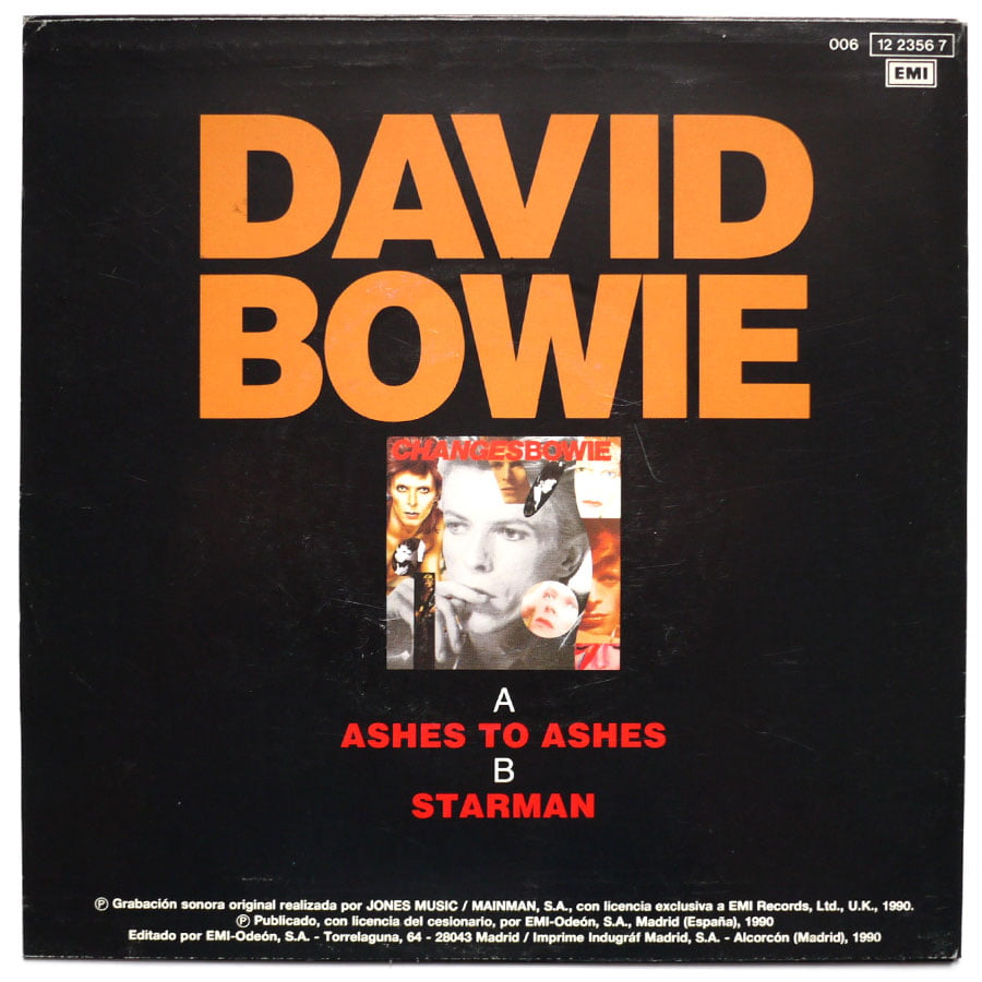 DAVID BOWIE - Ashes To Ashes (PROMO ONLY) - Image 2