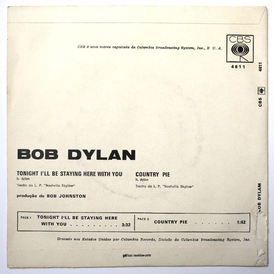 BOB DYLAN - Tonight I’ll Staying Here With You - Image 2