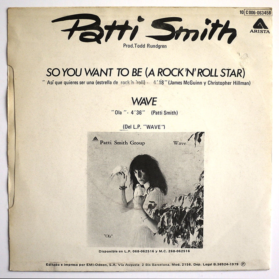 PATTI SMITH - So You Want To Be (A Rock'n'Roll Star) - Image 2