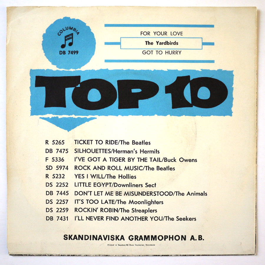 YARDBIRDS - For Your Love - Image 2