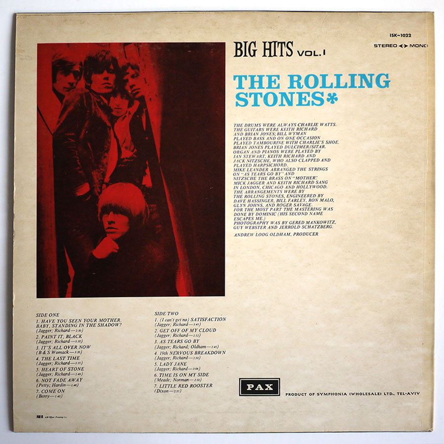 ROLLING STONES - Big Hits Vol.1 - Image 2