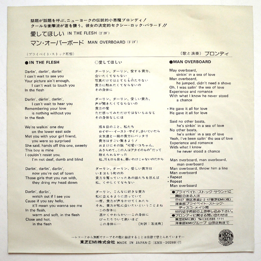 BLONDIE - In The Flesh - Image 2