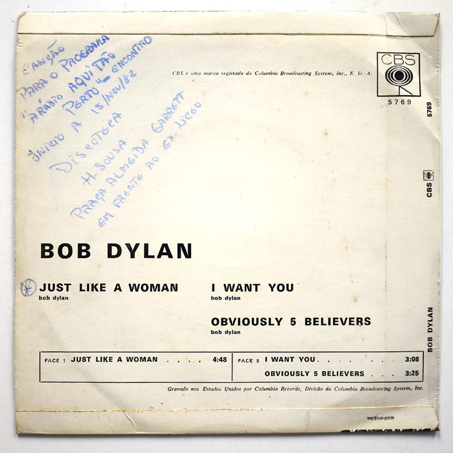BOB DYLAN - Just Like A Woman - Image 2