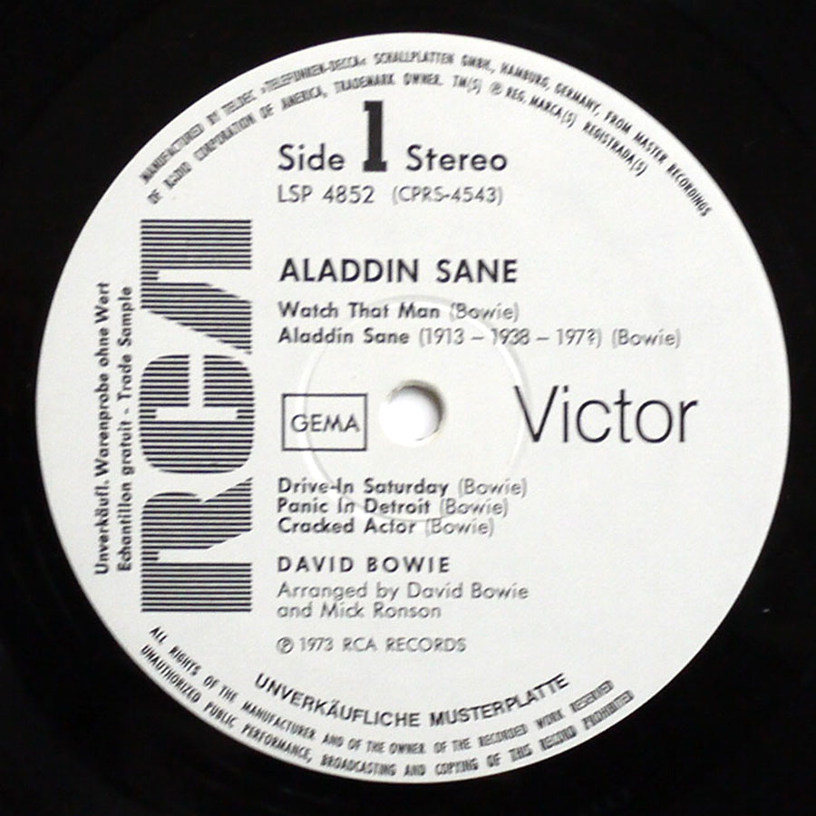 DAVID BOWIE - Aladdin Sane (PROMO) - Image 8