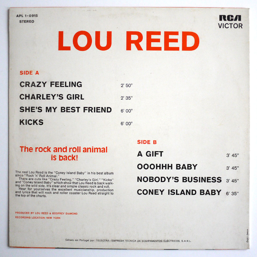 LOU REED - Coney Island Baby - Image 2