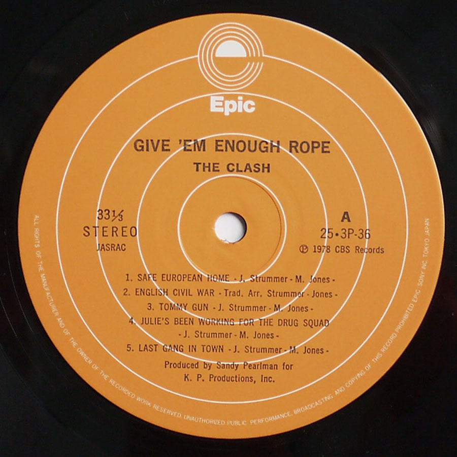 CLASH - Give 'Em Enough Rope - Image 4